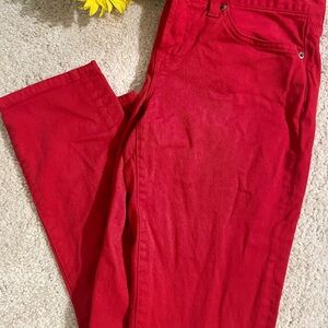 J. Crew Red Skinny Jeans Vibrant Style